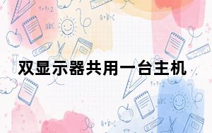 双显示器共用一台主机_双显示器