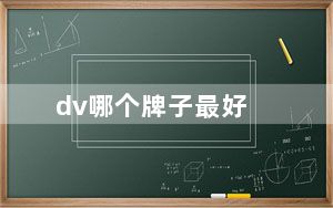 dv哪个牌子最好_dv哪个牌子好