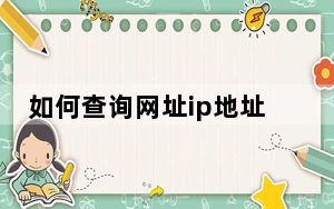 如何查询网址ip地址和物理地址_用ip查地址