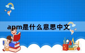 apm是什么意思中文_apm是什么意思