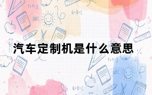 汽车定制机是什么意思_定制机是什么意思