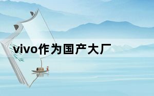 vivo作为国产大厂在硬件设计和技术方面近年来大放异彩