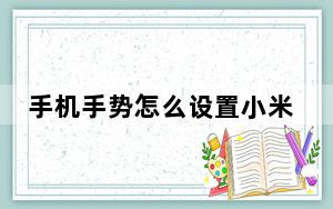 手机手势怎么设置小米_手机手势怎么设置