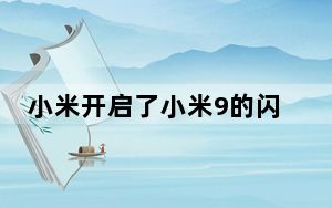 小米开启了小米9的闪降活动6GB+128GB版本直降200元