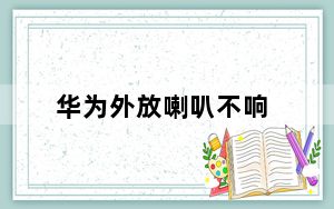 华为外放喇叭不响_华为外放喇叭不响