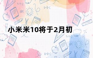 小米米10将于2月初上市 它的设计基于Mi MIX Alpha