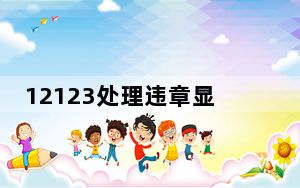 12123处理违章显示空白_怎么12123付款页面空白