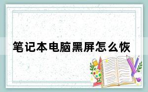笔记本电脑黑屏怎么恢复原厂_笔记本电脑黑屏怎么恢复