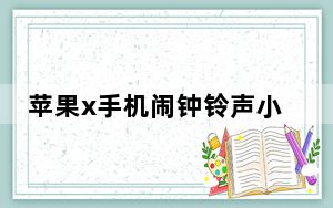 苹果x手机闹钟铃声小是怎么回事_苹果x闹钟铃声设置在哪里