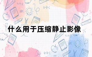 什么用于压缩静止影像_什么用于压缩静止图像