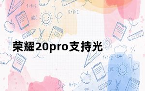 荣耀20pro支持光学防抖吗_荣耀20pro支持光学防抖吗