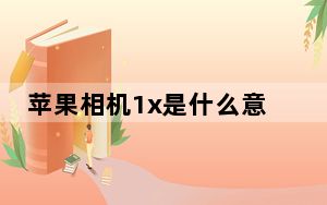 苹果相机1x是什么意思_苹果相机哪里设置1x