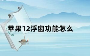 苹果12浮窗功能怎么关闭_苹果11浮窗设置在哪设置