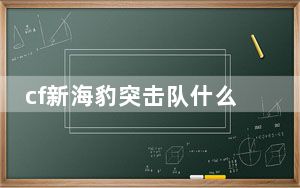 cf新海豹突击队什么属性_cf新海豹突击队属性介绍