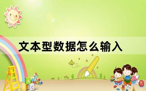 文本型数据怎么输入_文本型数据怎么输入