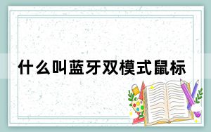 什么叫蓝牙双模式鼠标_什么是双模鼠标