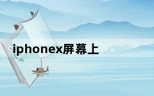 iphonex屏幕上的白色圆圈_iphonex左上角白色圆点