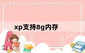 xp支持8g内存_xp支持多大内存