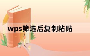 wps筛选后复制粘贴不完全_筛选后复制粘贴不完全