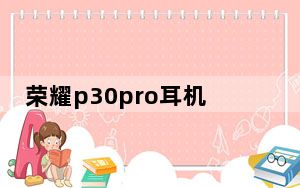 荣耀p30pro耳机类型_华为p30pro带耳机吗