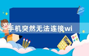 手机突然无法连接wifi_手机突然无法连接wifi