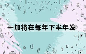 一加将在每年下半年发布小型迭代款新品