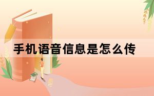 手机语音信息是怎么传送的_手机语音怎么转发出去