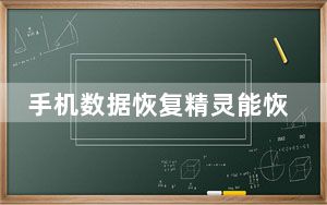 手机数据恢复精灵能恢复什么东西_手机数据恢复精灵真的可以恢复吗