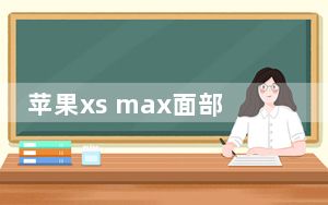 苹果xs max面部识别出不来_苹果xs max面部识别突然用不了了