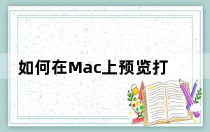 如何在Mac上预览打印每页多张不同的图像