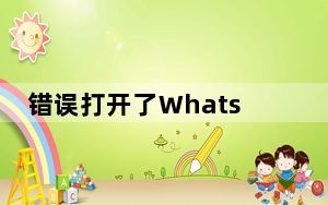 错误打开了WhatsApp来崩溃恶意消息