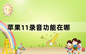 苹果11录音功能在哪里设置_苹果11手机电话怎么录音