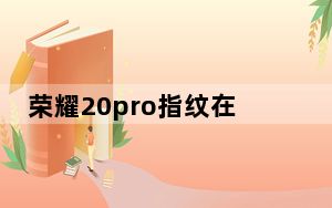 荣耀20pro指纹在哪里设置_荣耀20pro指纹在哪里