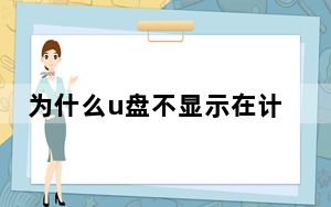 为什么u盘不显示在计算机里_为什么u盘不显示