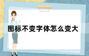 图标不变字体怎么变大_图标不见了