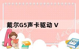 戴尔G5声卡驱动 V6.0.1.8578 官方版_戴尔G5声卡驱动 V6.0.1.8578 官方版免费下载