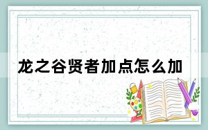 龙之谷贤者加点怎么加_龙之谷贤者加点