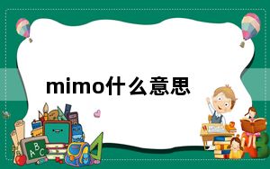 mimo什么意思_mimo