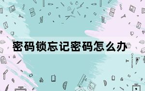 密码锁忘记密码怎么办_密码锁忘记密码怎么办