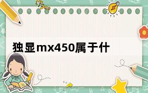 独显mx450属于什么档次的显卡_独显卡