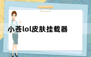 小苍lol皮肤挂载器 V1.0 绿色版_小苍lol皮肤挂载器 V1.0 绿色版免费下载