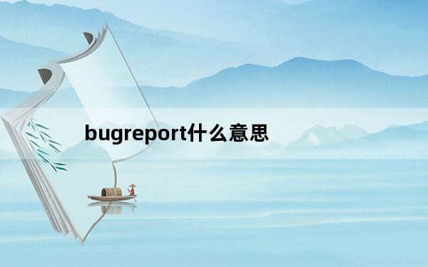 bugreport什么意思_bugreport