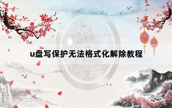 u盘写保护无法格式化解除教程_u盘写保护无法格式化