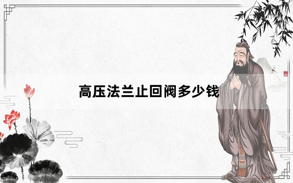 高压法兰止回阀多少钱_高压法兰