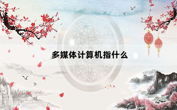 多媒体计算机指什么_多媒体计算机