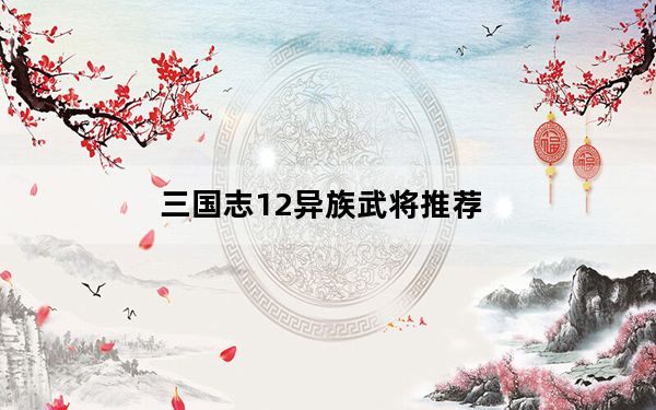 三国志12异族武将推荐_《三国志12：威力加强版》异民族详细攻略