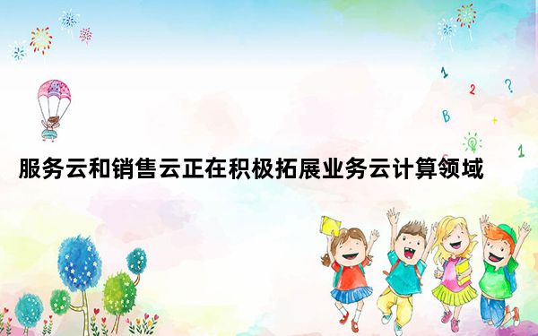 服务云和销售云正在积极拓展业务云计算领域