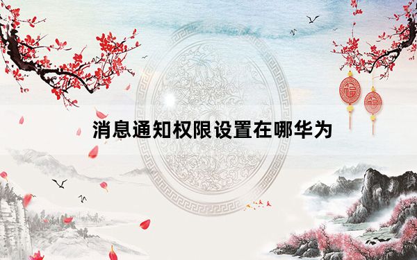 消息通知权限设置在哪华为_消息通知权限设置在哪