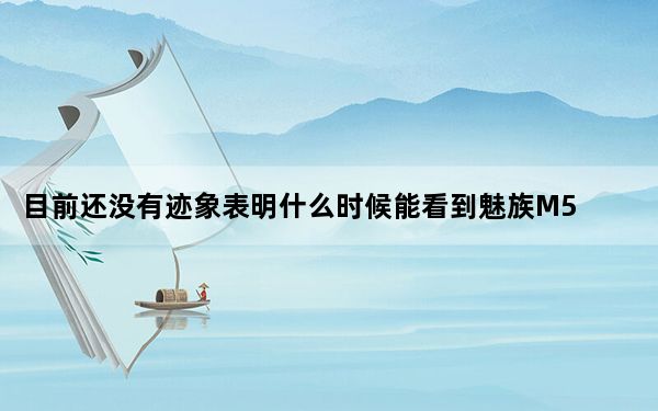 目前还没有迹象表明什么时候能看到魅族M5C