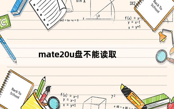 mate20u盘不能读取_华为mate20能读取u盘吗